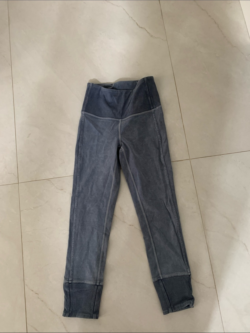 High-Waist Women's lululemon Leggings in Charcoal Gray/blue